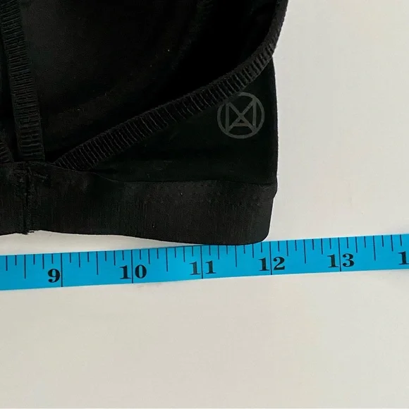 ARDENE Move Padded Bra Black Strappy Unique Silver Chrome Hardware Design - Picture 9 of 11